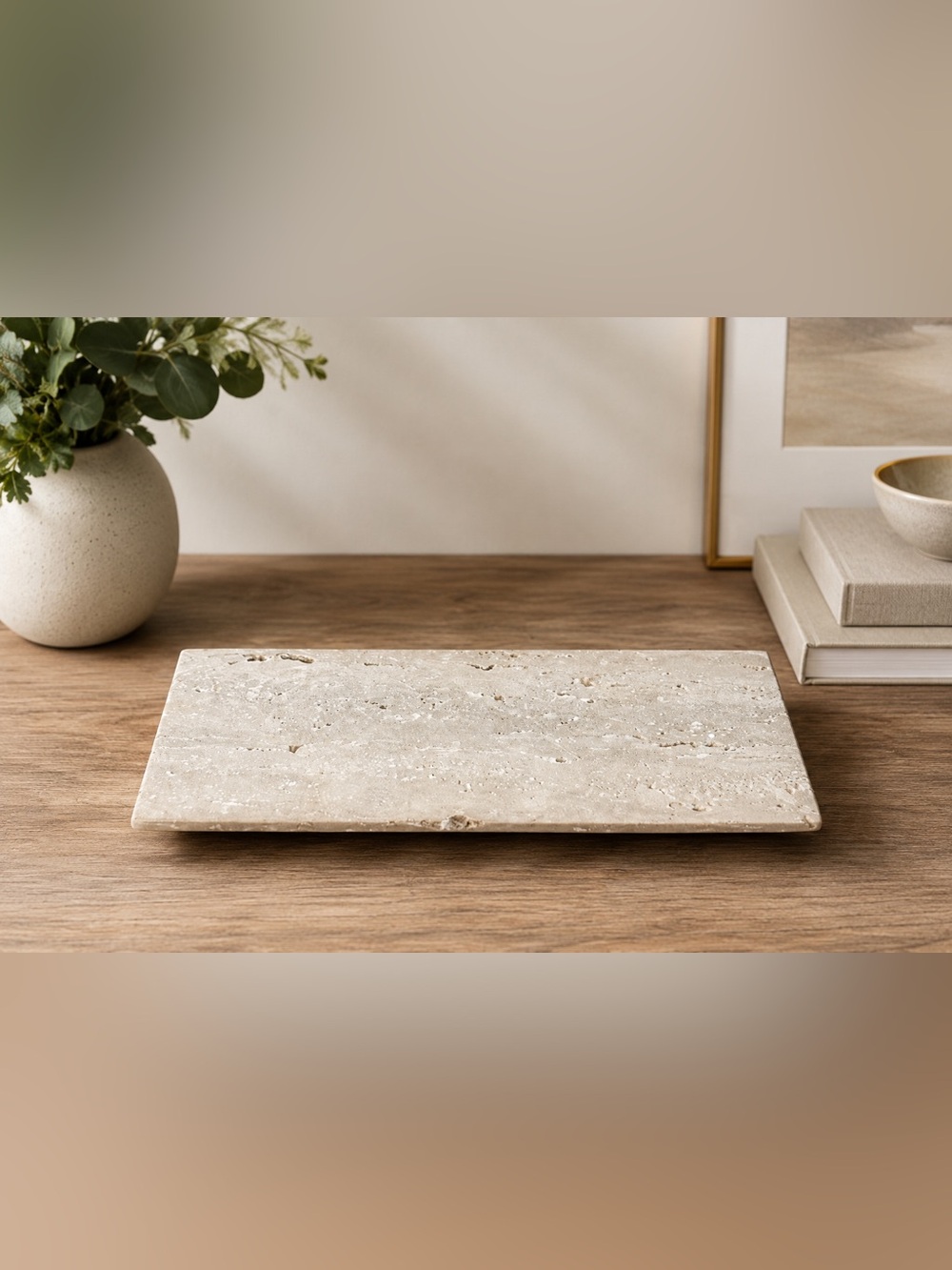 Neutral Travertine Cheese/Cutting Board